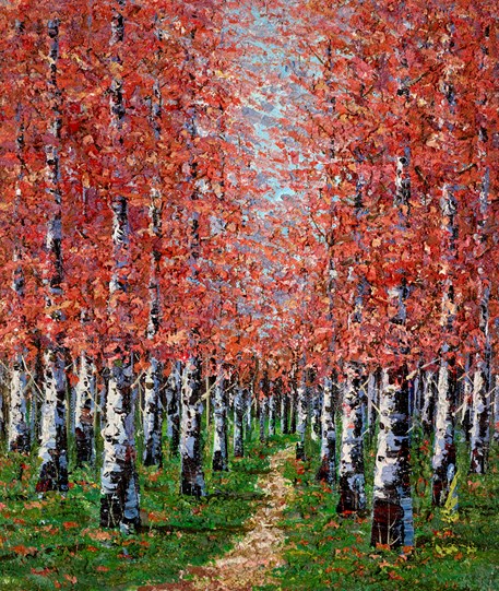 Rusty Way by Inam - Original Painting on Stretched Canvas